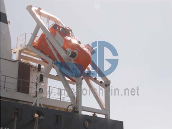 Vrije val reddingsboot Davit