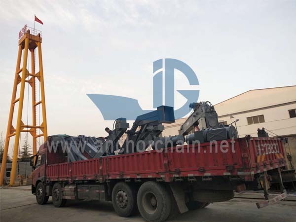 Zwaartekracht omgekeerde arm type Davit
