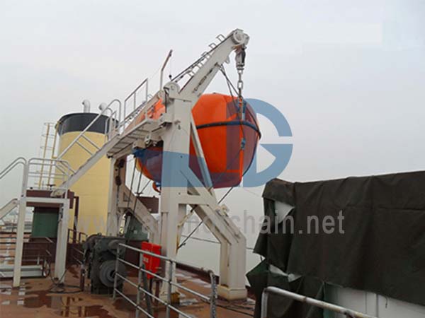 Zwaartekracht beweegbare arm type Davit