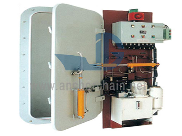Hydraulische scharnierende waterdichte deur