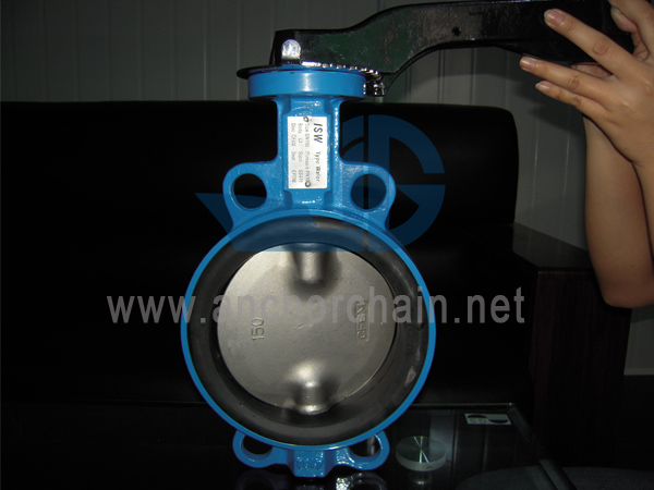 Marine gietijzeren wafer vlinderkleppen JIS F7480 5K 10K 16K (hendelbediening)