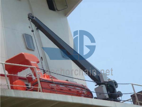 Eenarmige reddingsboot Davit