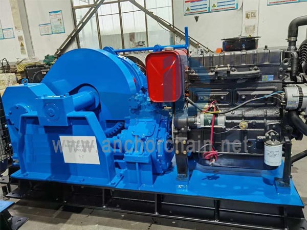 Ankerlier met enkele ketting dieselmotor